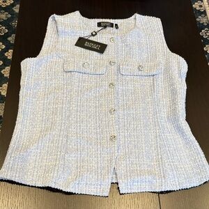 Badgley Mischka Light Blue Tweed Fabric